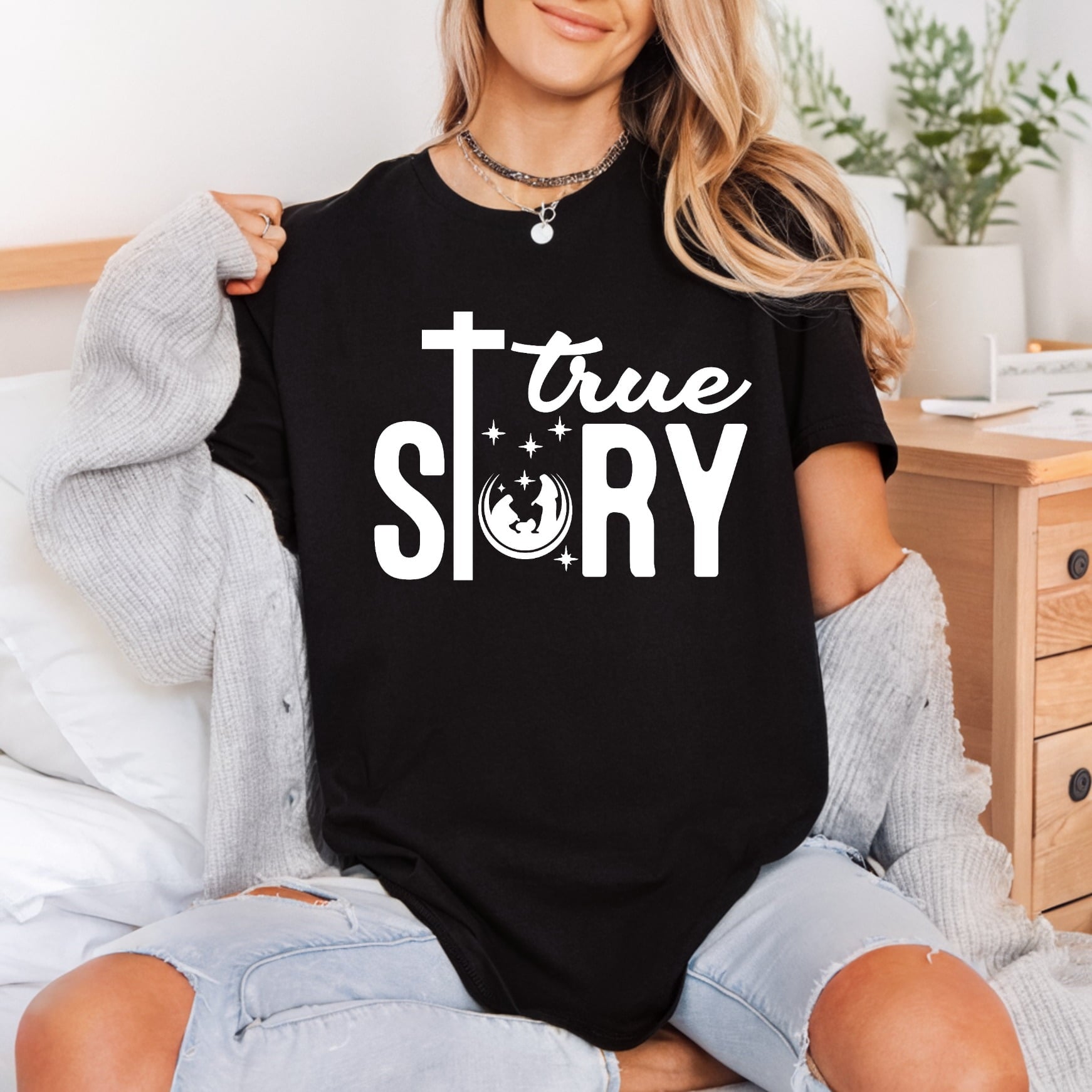 True Story Nativity Christmas Christian Faith Ready to Press DTF Transfer for Dtf