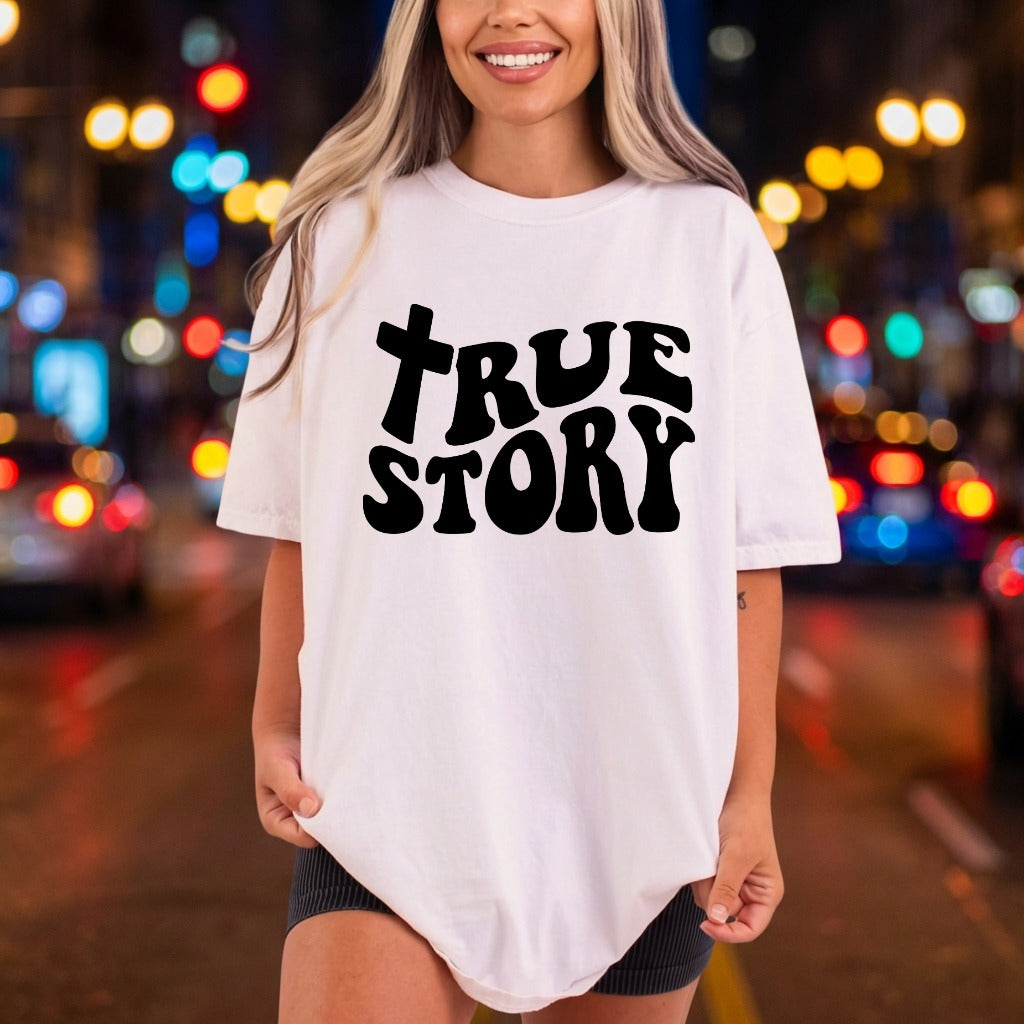 True Story Retro Groovy Christian Faith Ready to Press DTF Transfer for Dtf