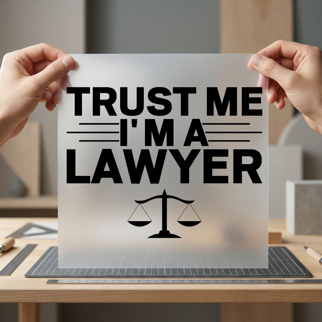 Trust Lawyer Legal Professional Funny Sarcastic Ready to Press DTF Transfer for Dtf