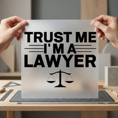 Trust Lawyer Legal Professional Funny Sarcastic Ready to Press DTF Transfer for Dtf