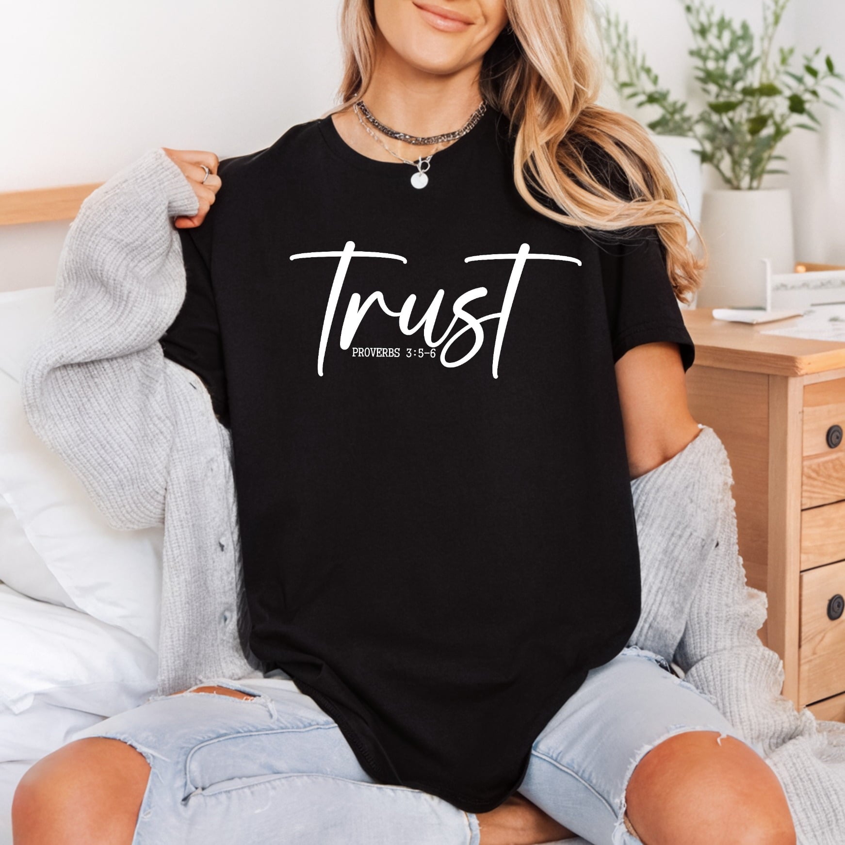 Trust Proverbs 5-6 Scriptural Christian Faith Ready to Press DTF Transfer for Dtf