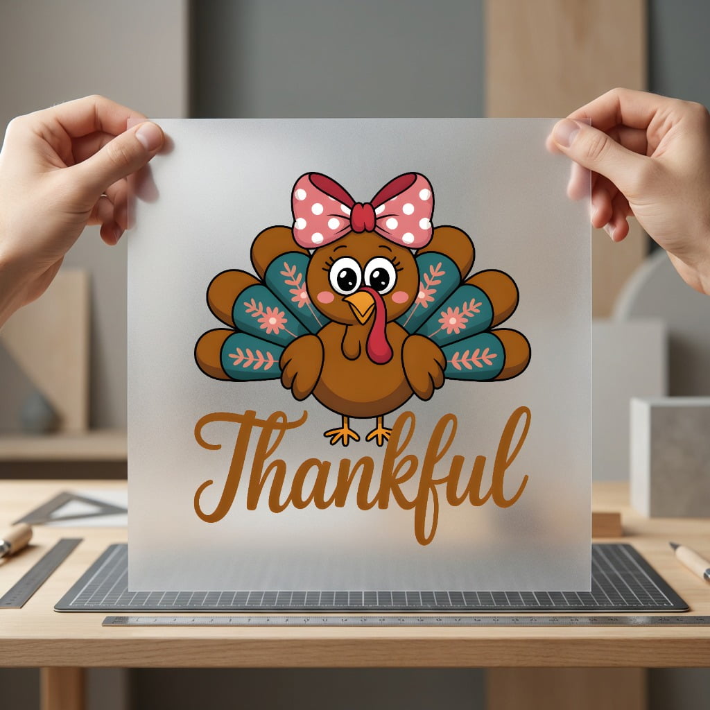 Turkey Thankful Thanksgiving Diy Thanksgiving Ready to Press DTF Transfer for Dtf