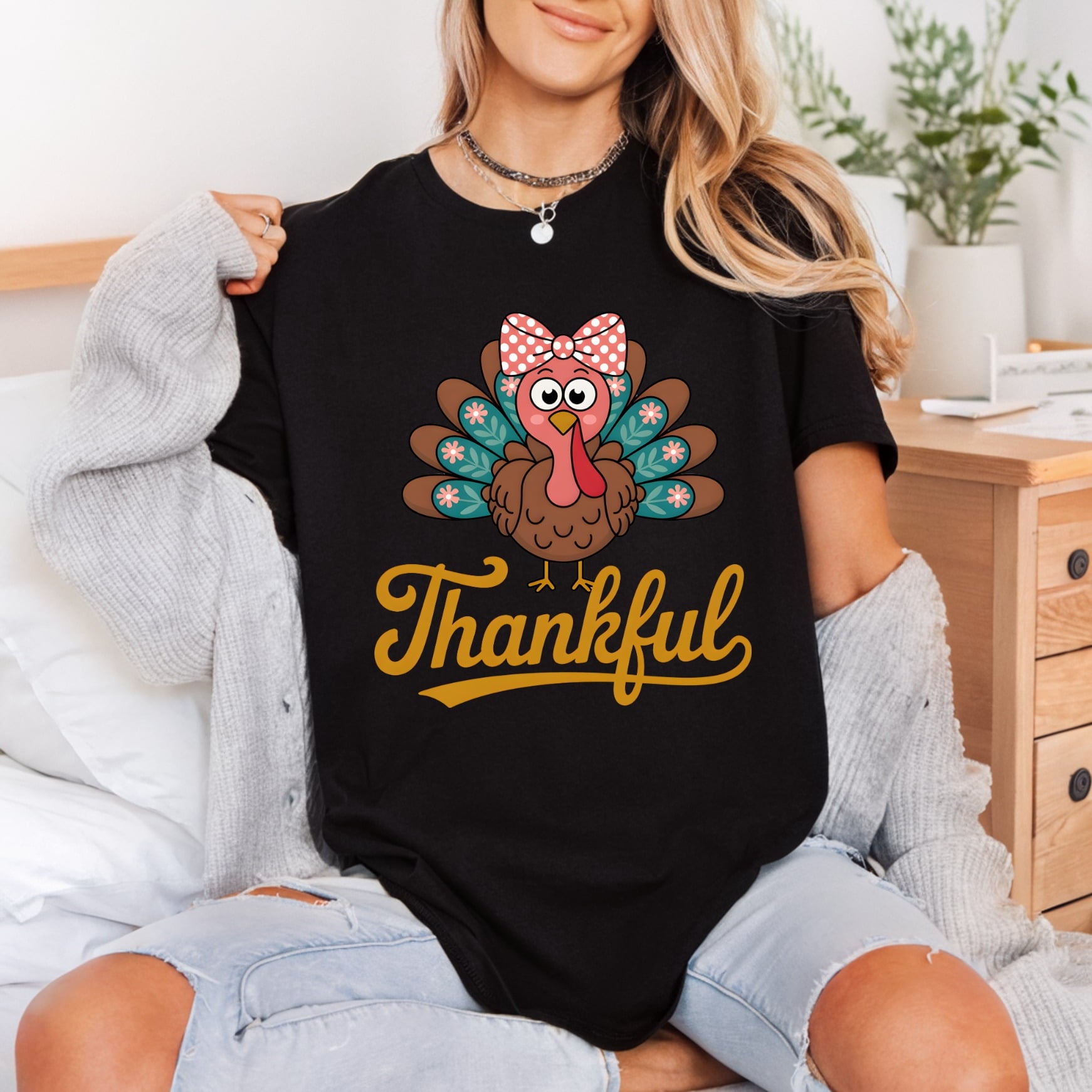 Turkey Thanksgiving Festivity Diy Thanksgiving Fall Ready to Press DTF Transfer for Dtf