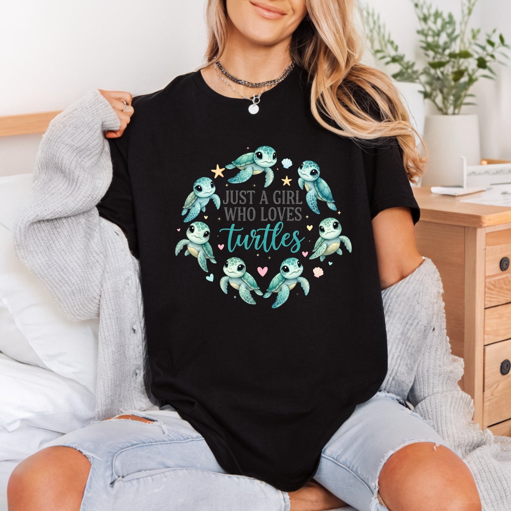 Turtle Wreath Ocean Lover Mom Ready to Press DTF Transfer for Dtf