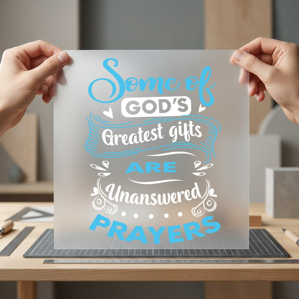 Unanswered Prayers Quote Inspirational Christian Faith Ready to Press DTF Transfer for Dtf