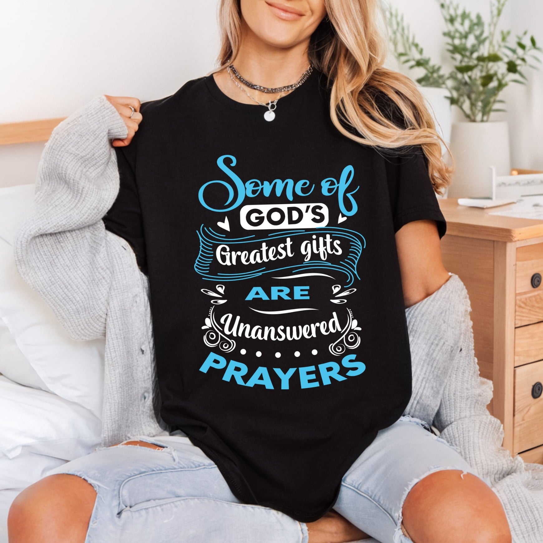 Unanswered Prayers Quote Inspirational Christian Faith Ready to Press DTF Transfer for Dtf
