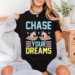 Unicorn Chase Dreams Motivational Aesthetic Ready to Press DTF Transfer for Dtf