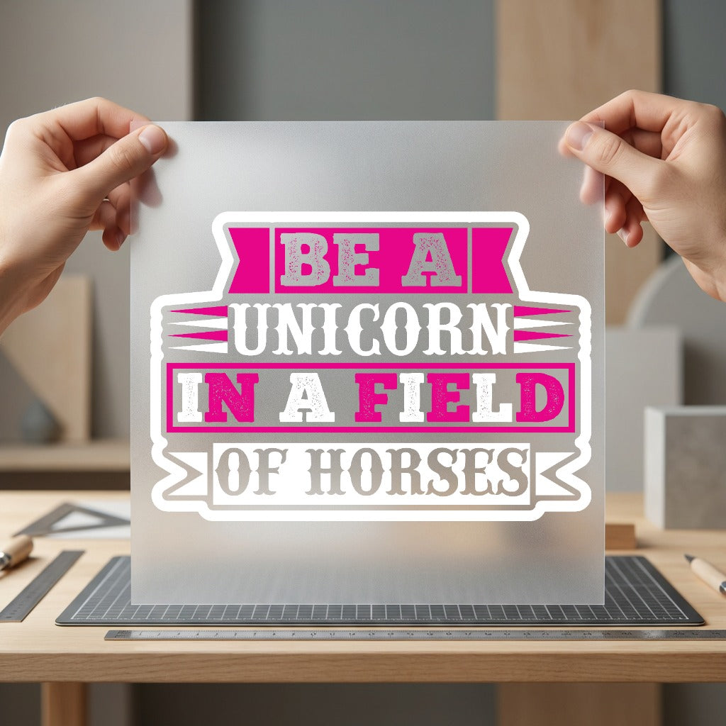 Unicorn Field Horses Motivational Geek & Fantasy Collection Positive Vibes Collection Ready to Press DTF Transfer for Dtf