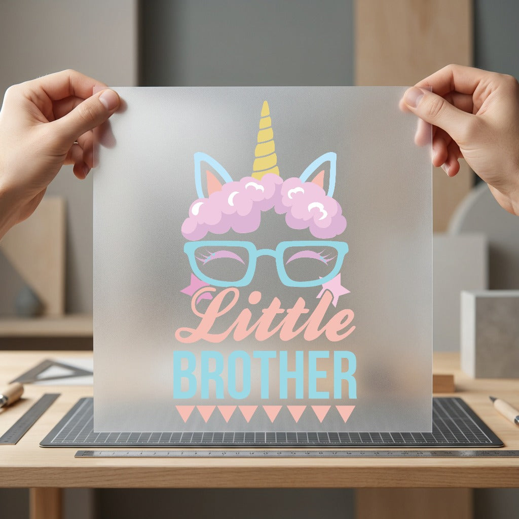 Unicorn Little Brother Kids Funny Ready to Press DTF Transfer for Dtf