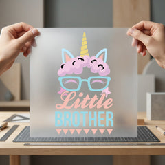 Unicorn Little Brother Kids Funny Ready to Press DTF Transfer for Dtf