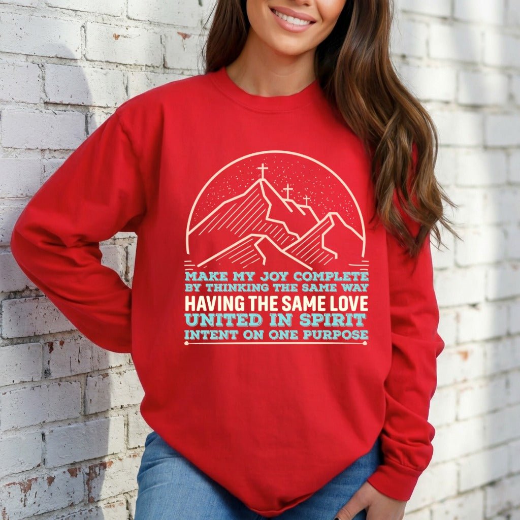 United in Spirit | Mountain Crosses Faith Sweatshirt - Luckets.com