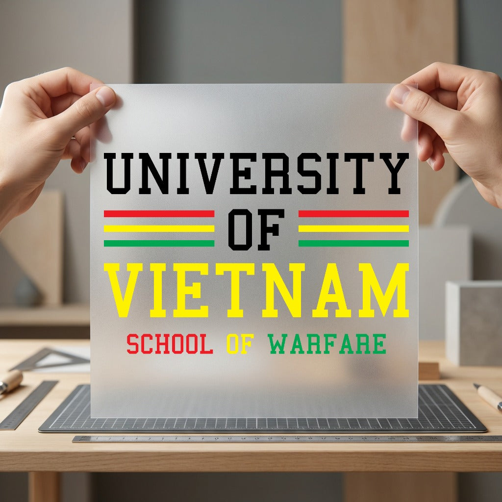 University Vietnam School Warfare Usa Veteran Ready to Press DTF Transfer for Dtf
