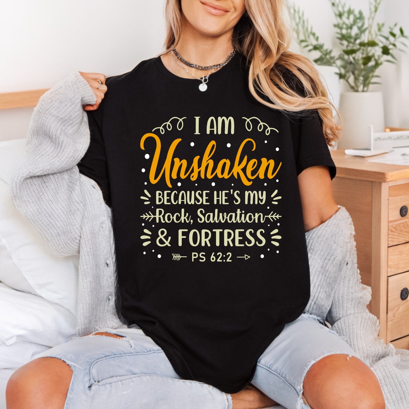 Unshaken Christian Scripture Diy Christian Faith Ready to Press DTF Transfer for Dtf