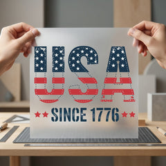 Usa Since Patriotic Diy Patriotic Usa Ready to Press DTF Transfer for Dtf