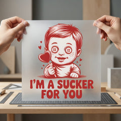 Valentine Baby Sucker Diy Valentine Ready to Press DTF Transfer for Dtf