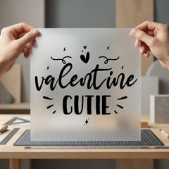 Valentine Cutie Romantic Script Valentine Ready to Press DTF Transfer for Dtf