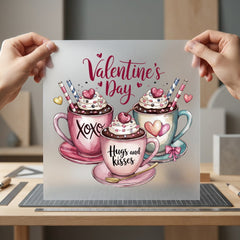 Valentine Day Cocoa Sweet Valentine Ready to Press DTF Transfer for Dtf