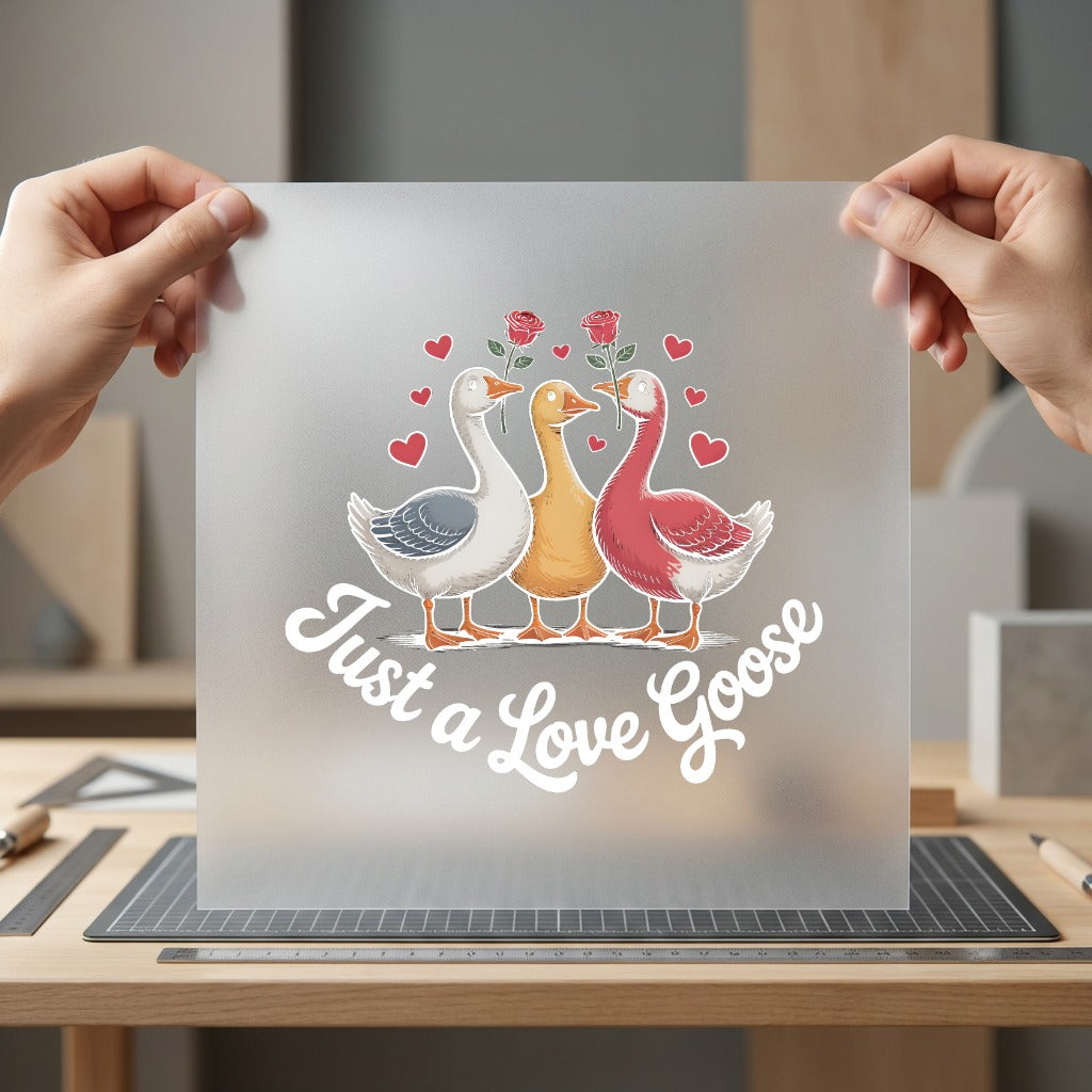 Valentine Love Geese Retro Valentine Retro Ready to Press DTF Transfer for Dtf