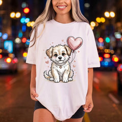 Valentine Puppy Love Kawaii Valentine Mom Ready to Press DTF Transfer for Dtf