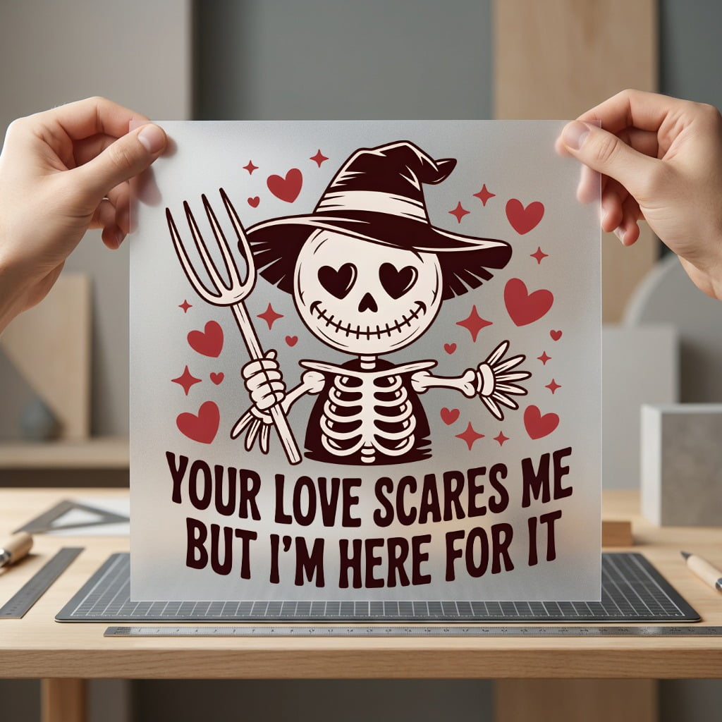 Valentine Skeleton Spooky Diy Halloween Valentine Ready to Press DTF Transfer for Dtf