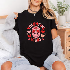 Valentine Vibes Smiley Retro Valentine Retro Ready to Press DTF Transfer for Dtf