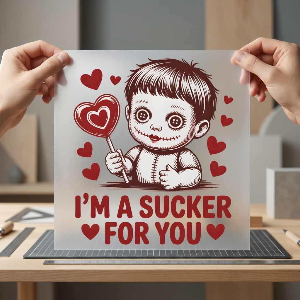 Valentine Voodoo Doll Spooky Halloween Valentine Ready to Press DTF Transfer for Dtf