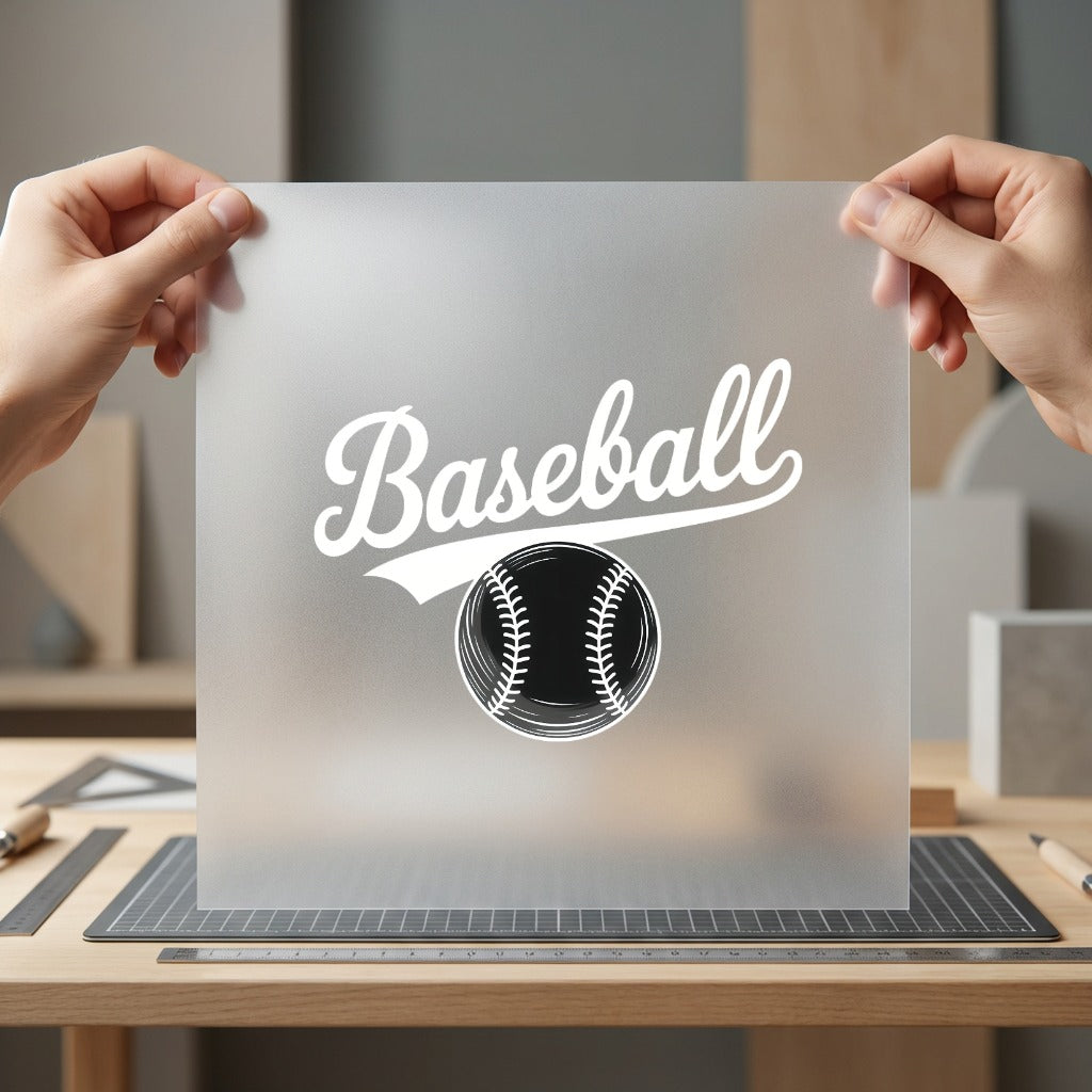 Vintage Baseball Script Ball Vintage Retro Ready to Press DTF Transfer for Dtf