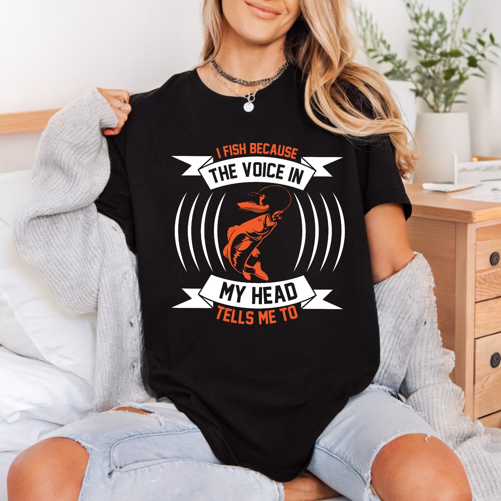 Voice Head Fishing Humorous Dad Funny Ready to Press DTF Transfer for Dtf