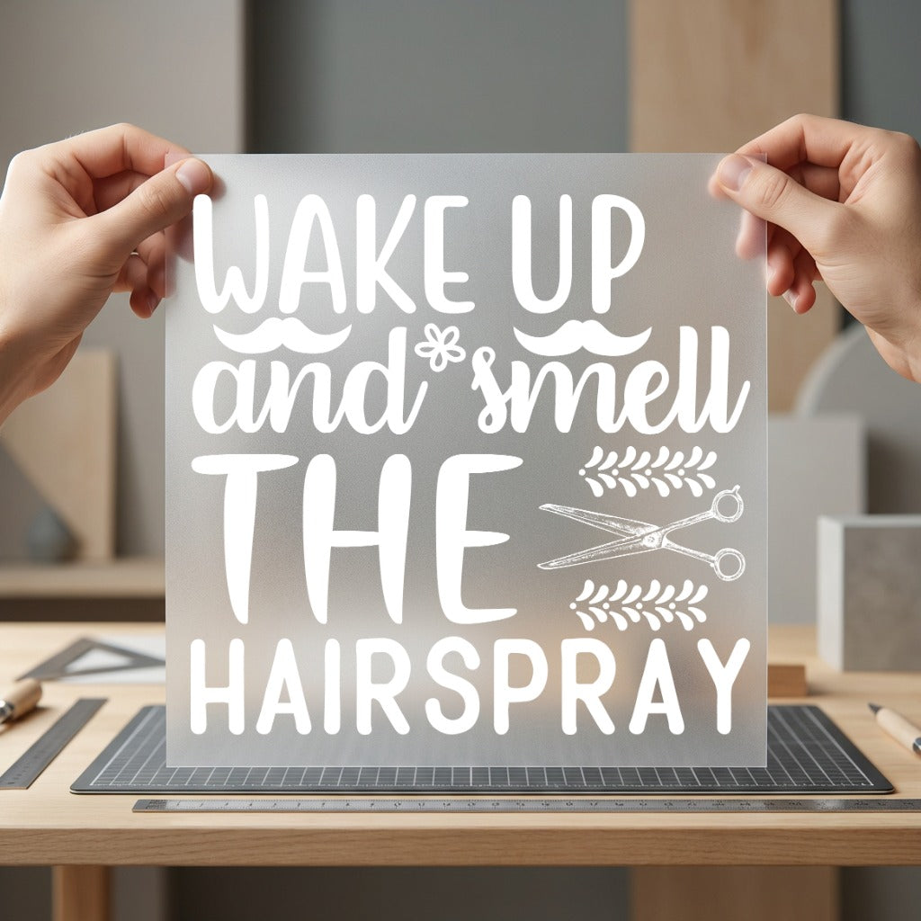 Wake Smell Hairspray Stylist Aesthetic Ready to Press DTF Transfer for Dtf