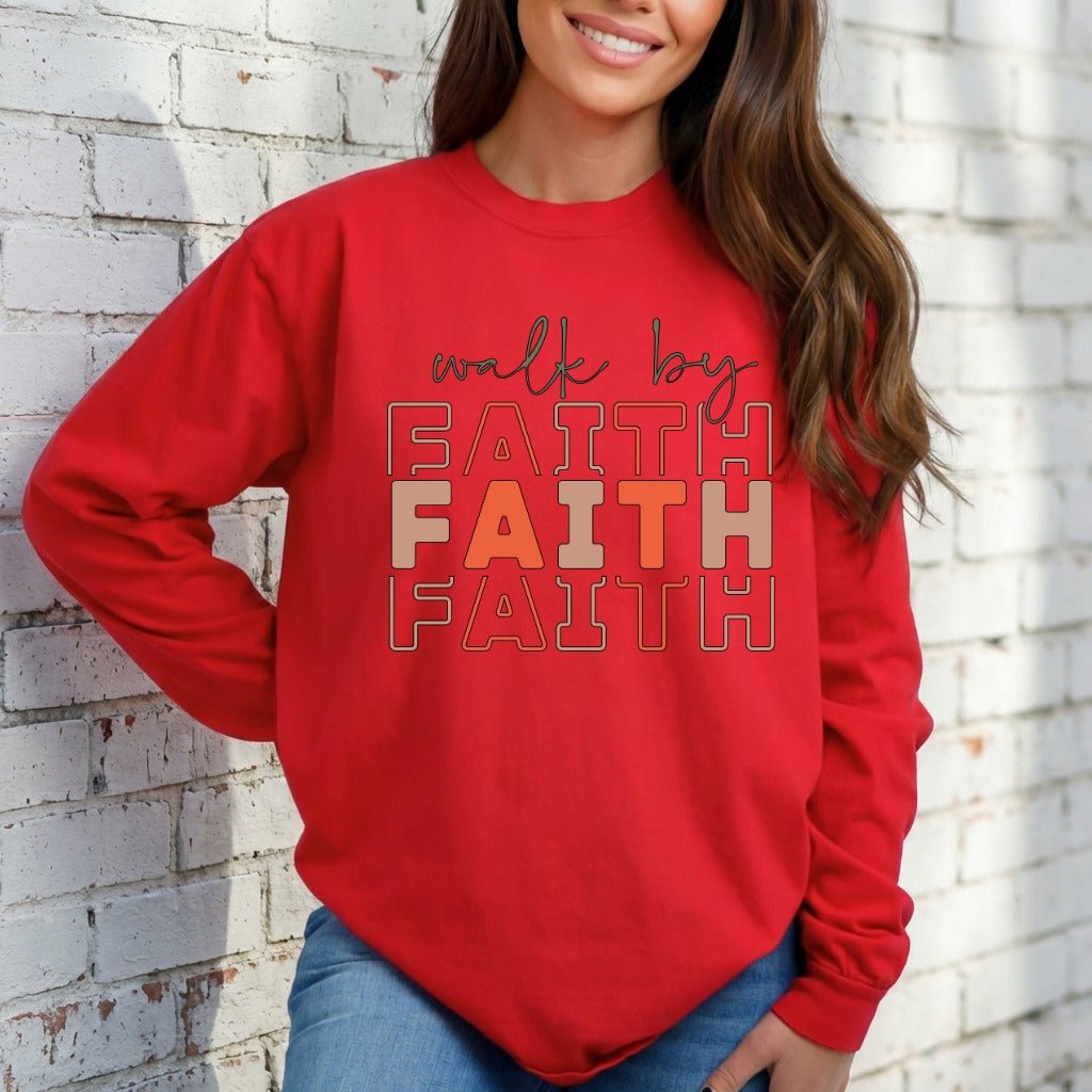 Walk By Faith | Bold Christian Identity Sweatshirt - Luckets.com