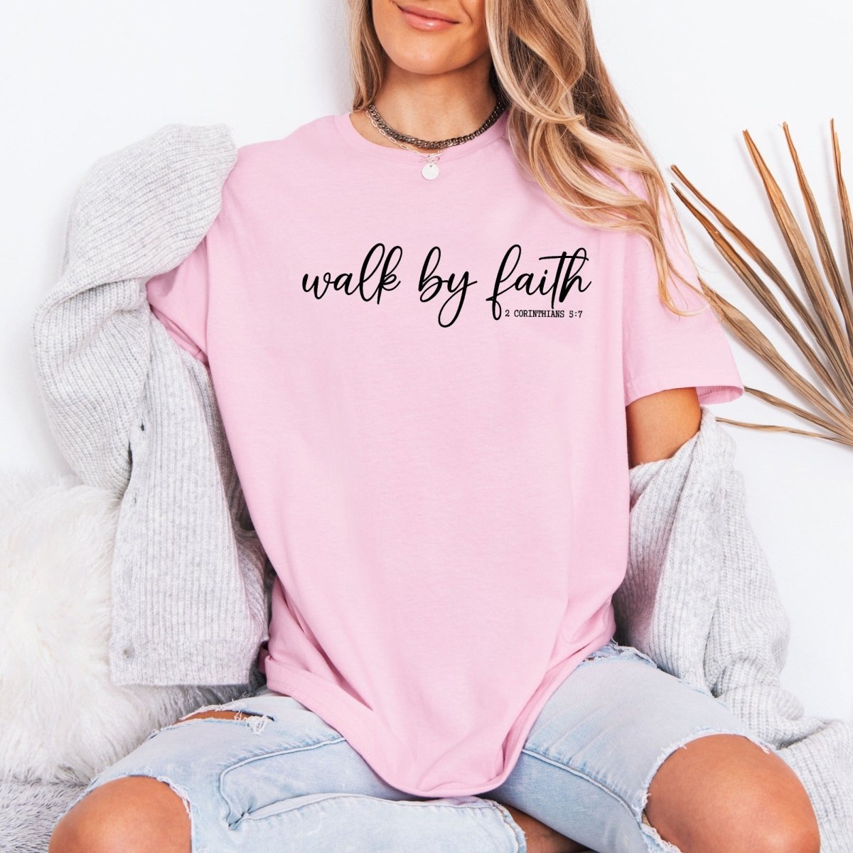 Walk by Faith | Scripture & Affirmation Tee - Luckets.com