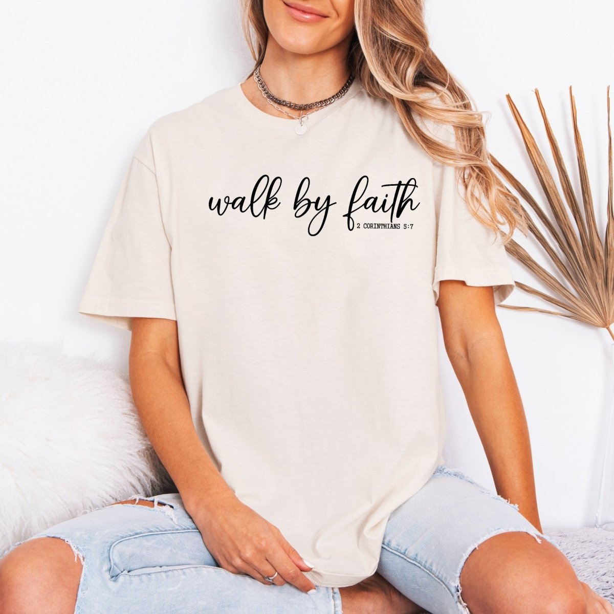 Walk by Faith | Scripture & Affirmation Tee - Luckets.com