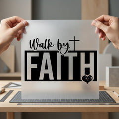 Walk Faith Cross Christian Christian Faith Ready to Press DTF Transfer for Dtf