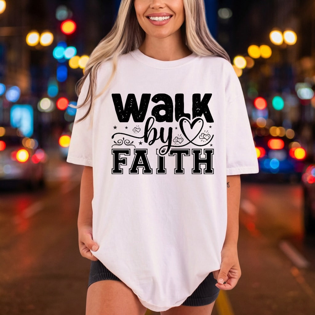Walk Faith Inspirational Diy Christian Faith Ready to Press DTF Transfer for Dtf