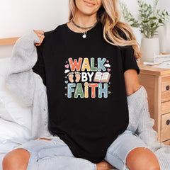 Walk Faith Inspirational Diy Christian Faith Ready to Press DTF Transfer for Dtf
