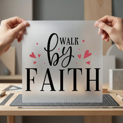Walk Faith Inspirational Diy Christian Faith Ready to Press DTF Transfer for Dtf