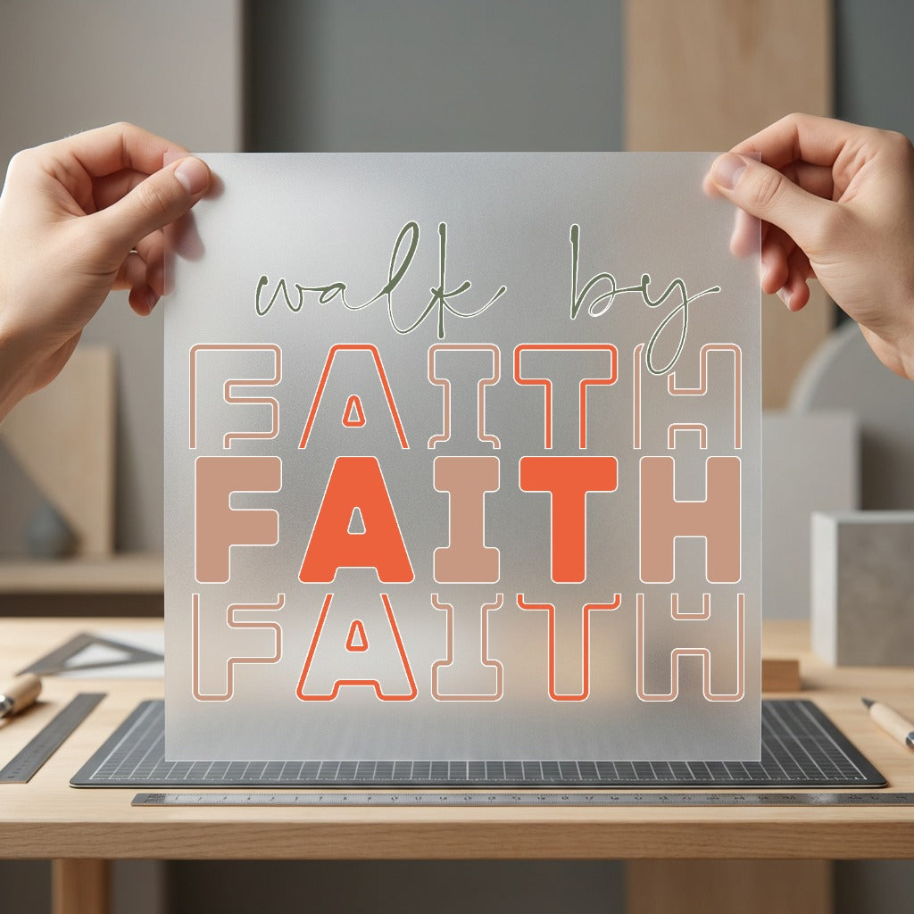 Walk Faith Retro Style Christian Faith Ready to Press DTF Transfer for Dtf