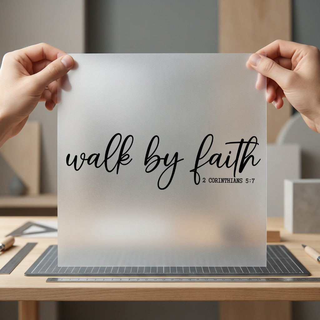 Walk Faith Scriptural Diy Christian Faith Ready to Press DTF Transfer for Dtf