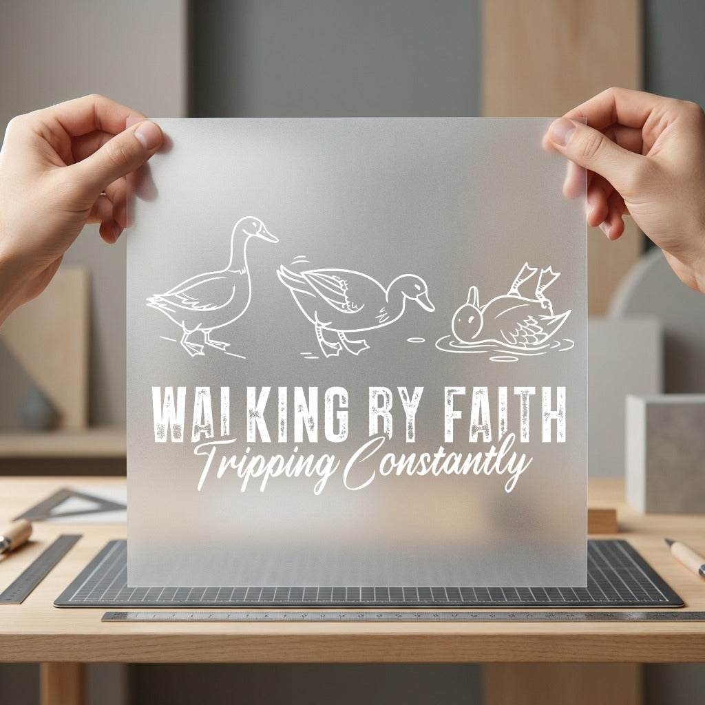 Walking Faith Tripping Constantly Christian Faith Ready to Press DTF Transfer for Dtf