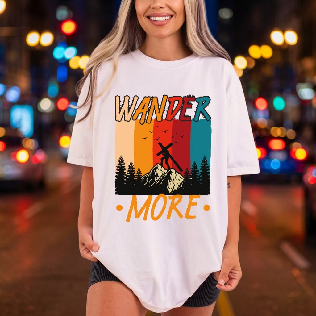 Wander More Scenic Retro Vintage Retro Ready to Press DTF Transfer for Dtf