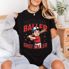 Wanna Baller Shot Caller Funny Fitness Ready to Press DTF Transfer for Dtf
