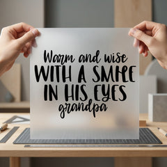 Warm Wise Grandpa Quote Grandpa Ready to Press DTF Transfer for Dtf