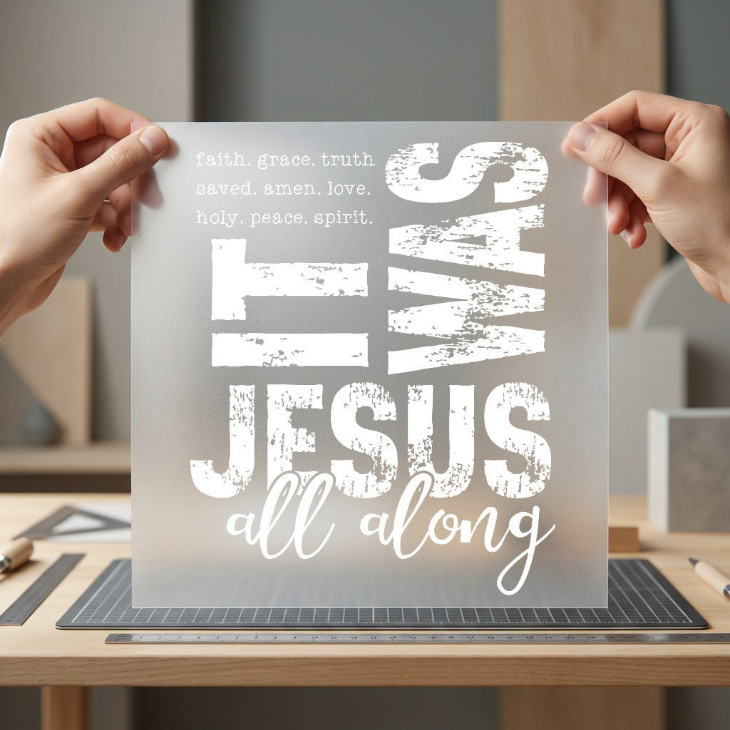 Was Jesus All Along Christian Faith Ready to Press DTF Transfer for Dtf