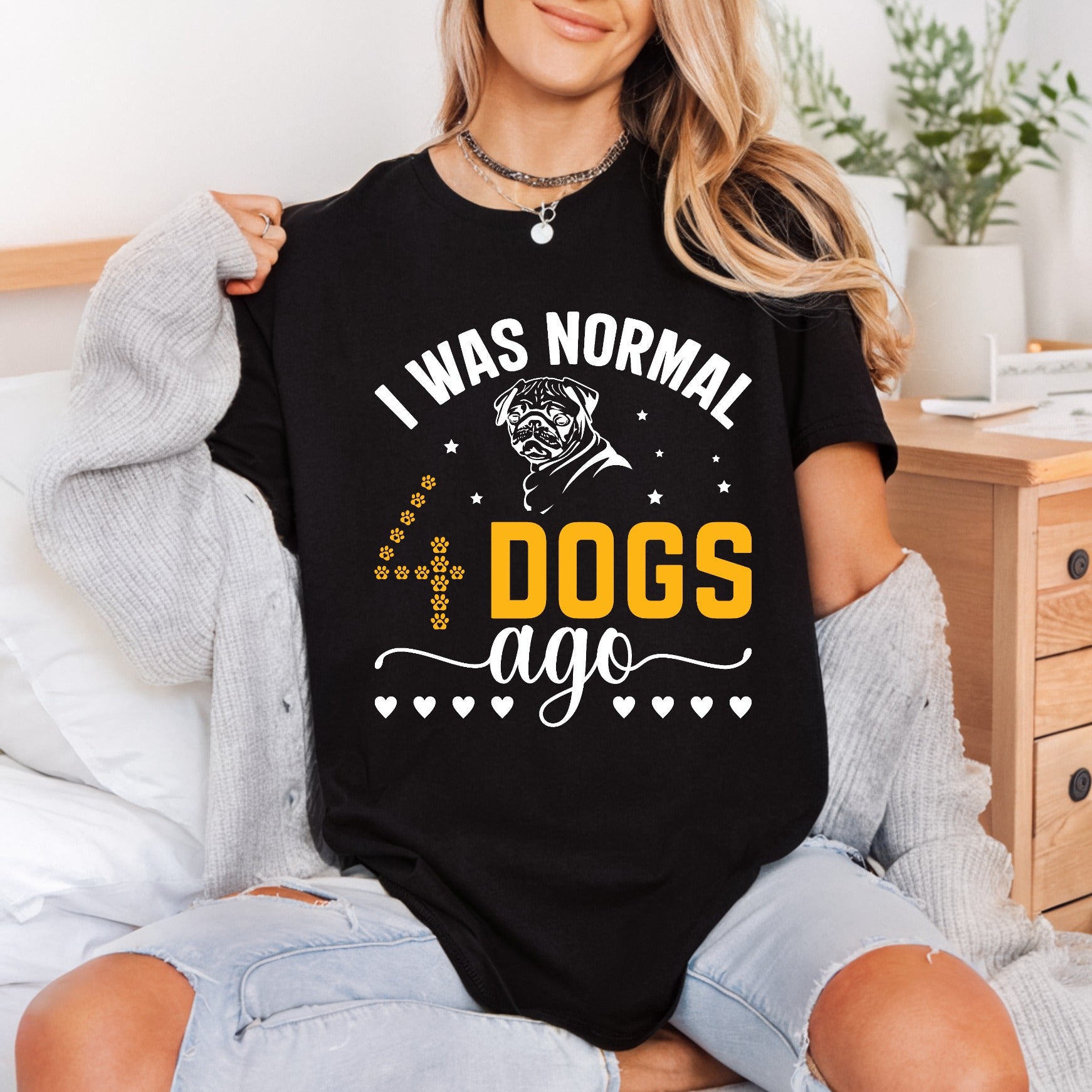 Was Normal Dogs Ago Funny Sarcastic Ready to Press DTF Transfer for Dtf