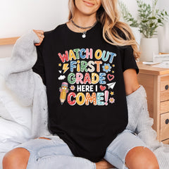 Watch Out First Grade Funny Ready to Press DTF Transfer for Dtf
