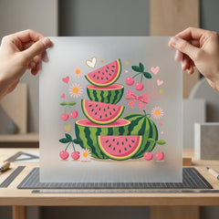 Watermelon Stack Cherries Summer Summer Ready to Press DTF Transfer for Dtf