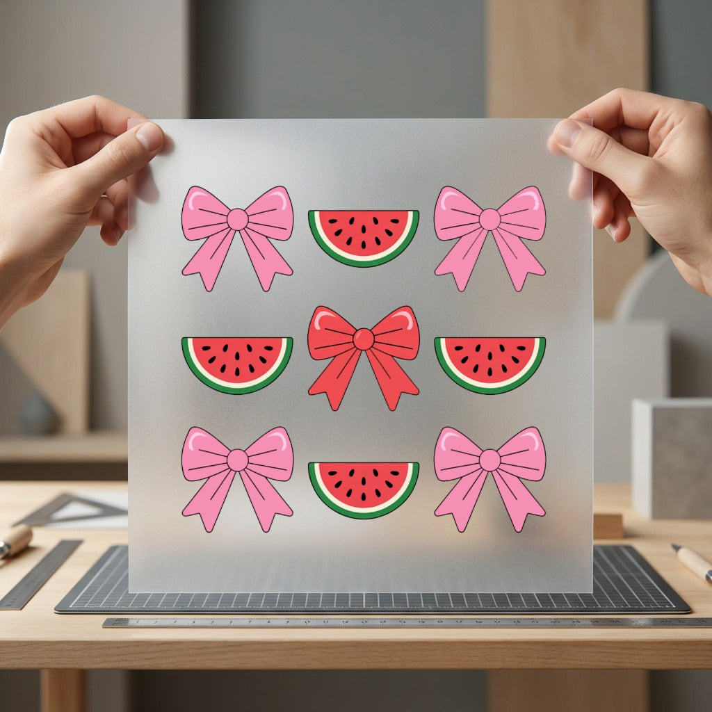 Watermelons Bows Diy Aesthetic Ready to Press DTF Transfer for Dtf