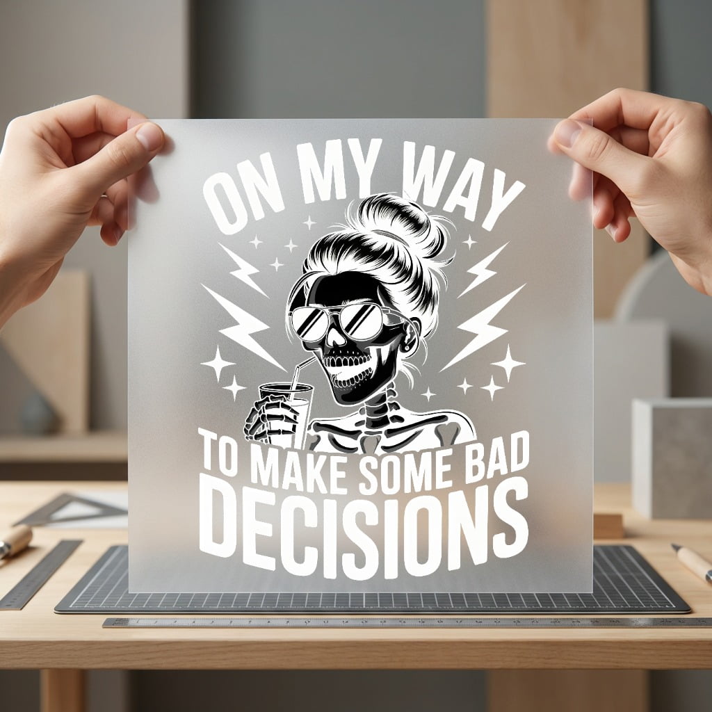 Way Make Bad Decisions Halloween Mom Ready to Press DTF Transfer for Dtf