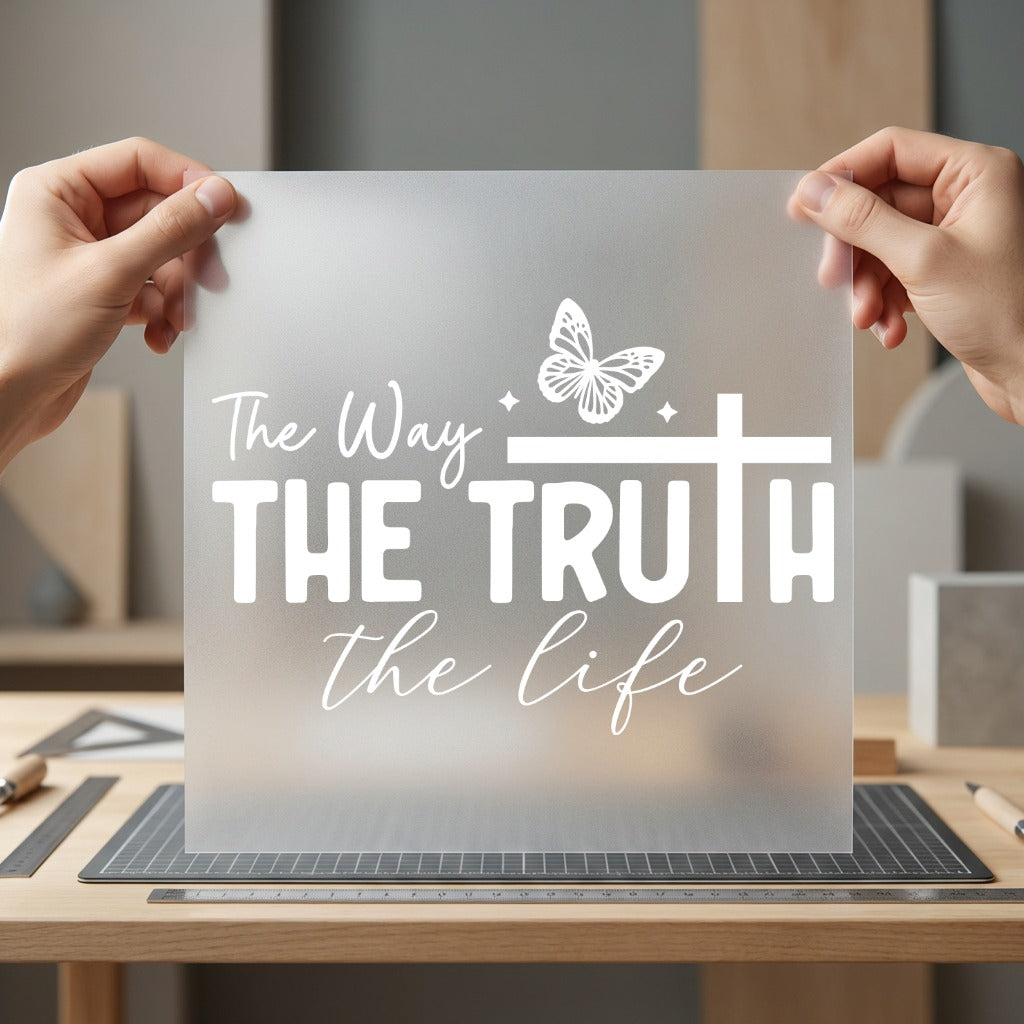 Way Truth Life Christian Christian Faith Ready to Press DTF Transfer for Dtf