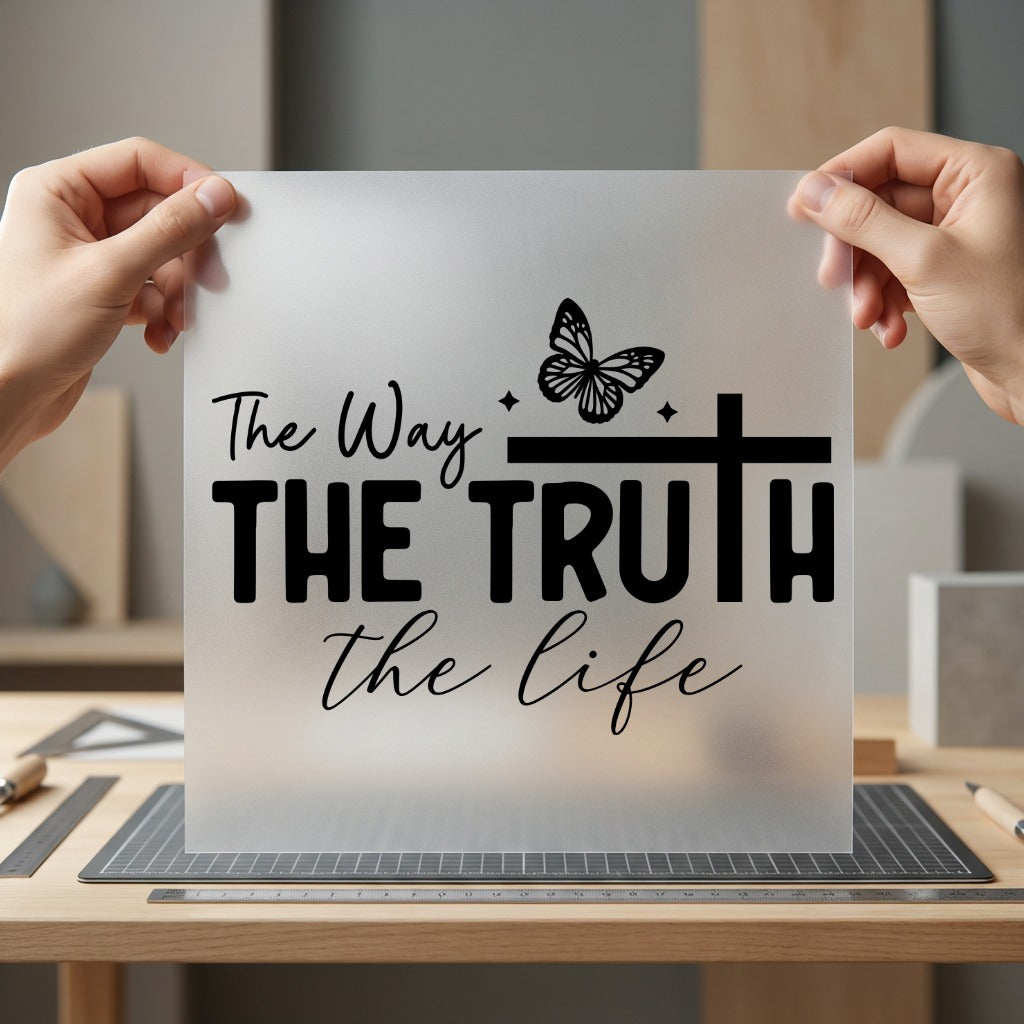Way Truth Life Christian Christian Faith Ready to Press DTF Transfer for Dtf
